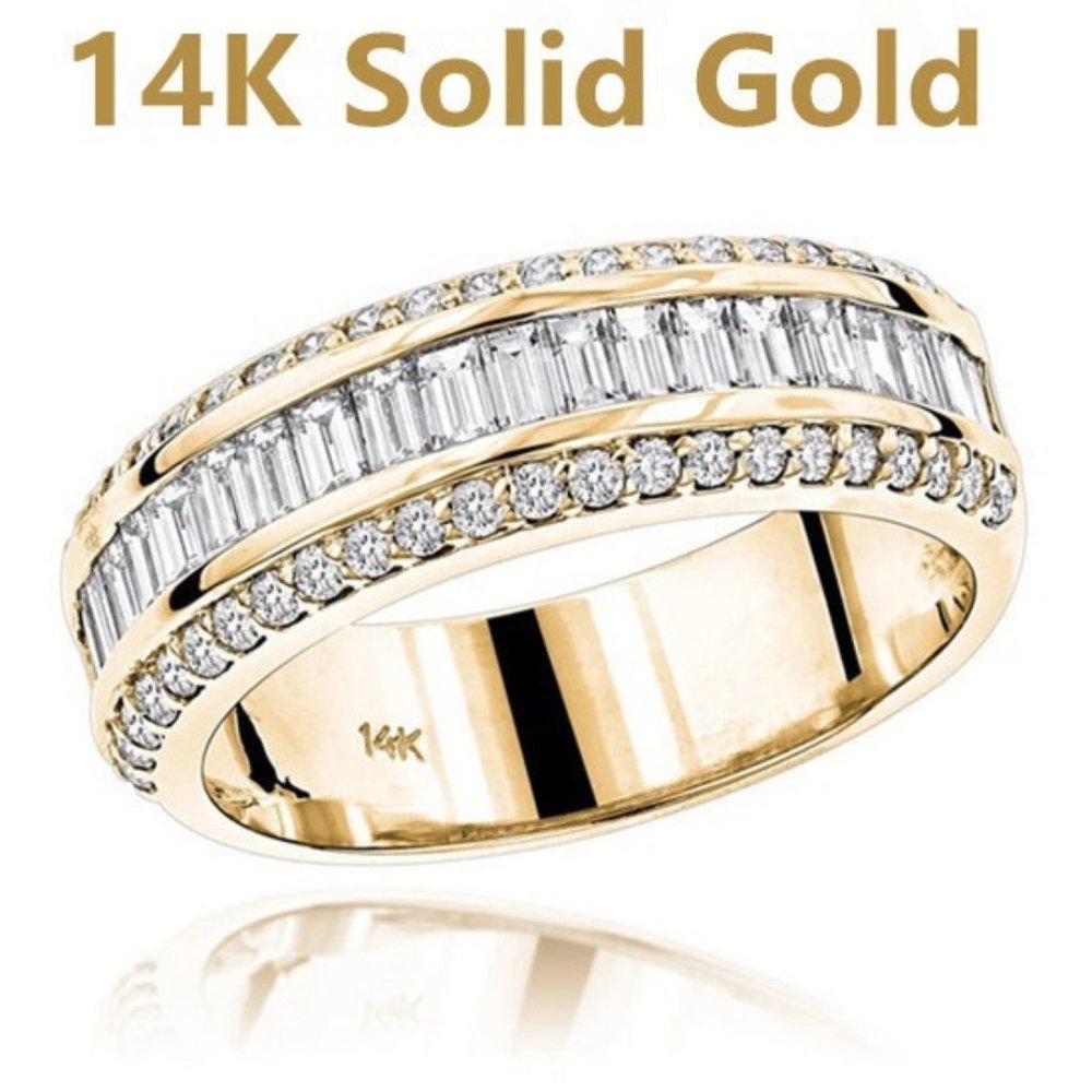 COPY - ladies size 5, 14k gold plated and diamond ring